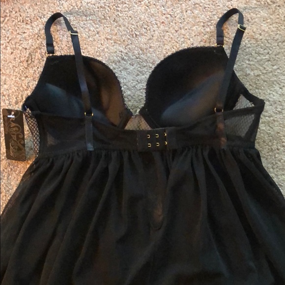 Rampage Intimates Black Lace Bra Top - Picture 2 of 3